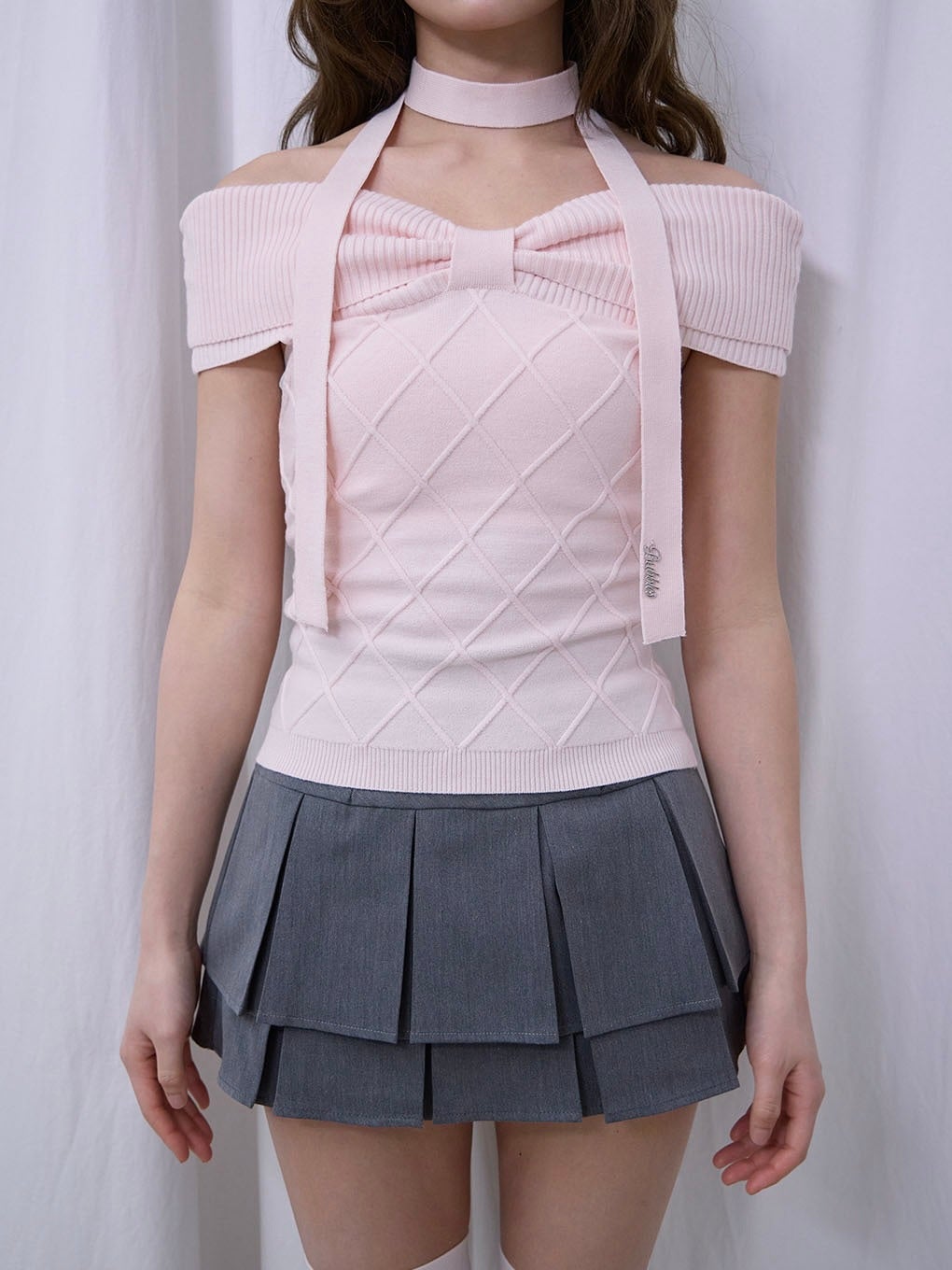 【BUBBLES】オフショルリボントップス