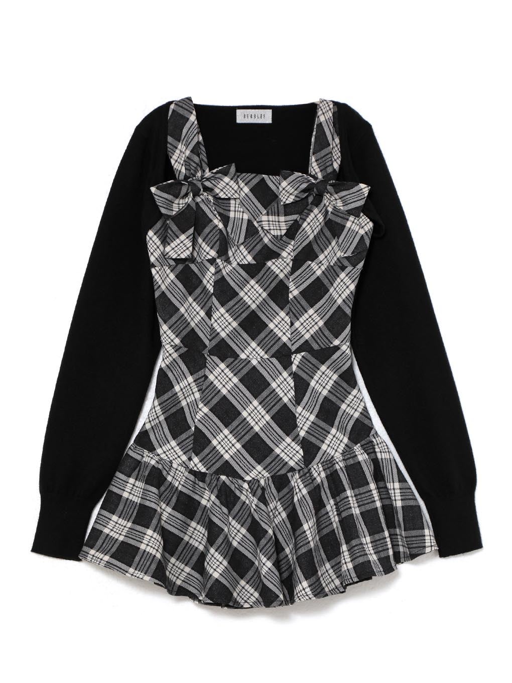 【BUBBLES】ダブルリボンワンピース