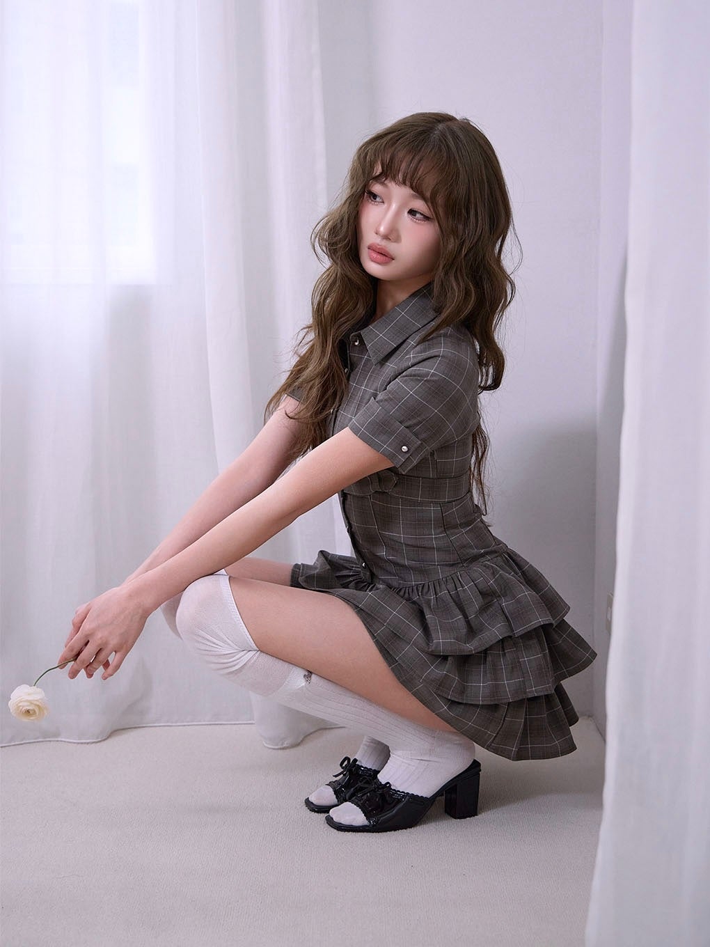 【BUBBLES】フロントベルトワンピース