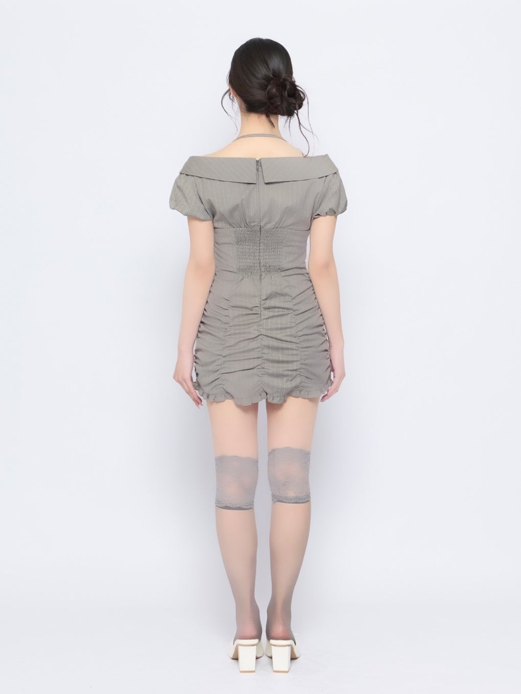 【BUBBLES】ギャザーブラウスワンピース