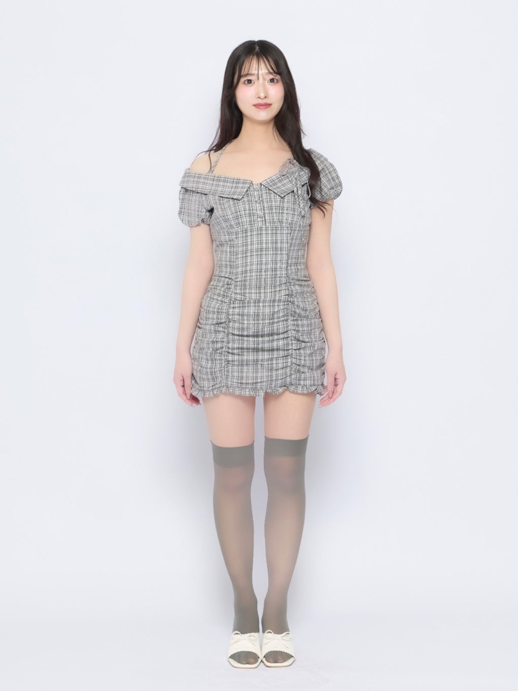 【BUBBLES】ギャザーブラウスワンピース