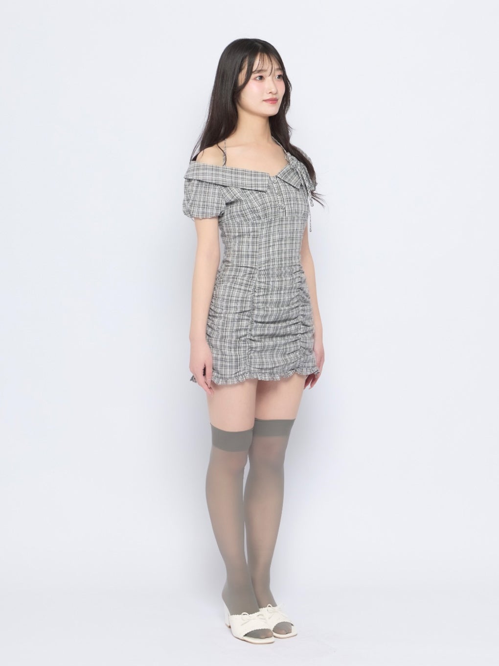 【BUBBLES】ギャザーブラウスワンピース