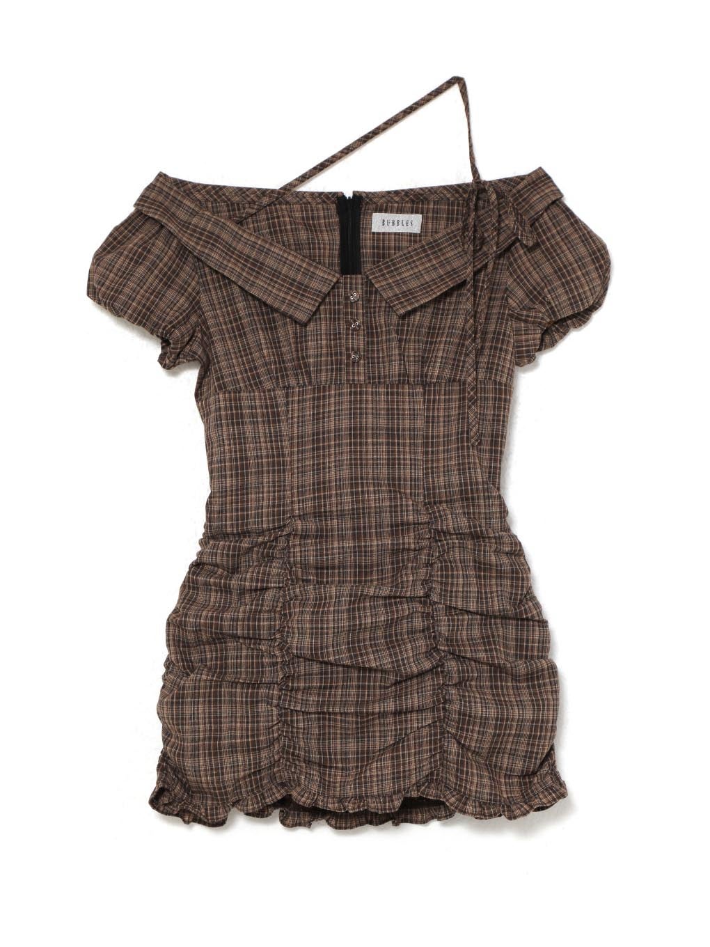 【BUBBLES】ギャザーブラウスワンピース