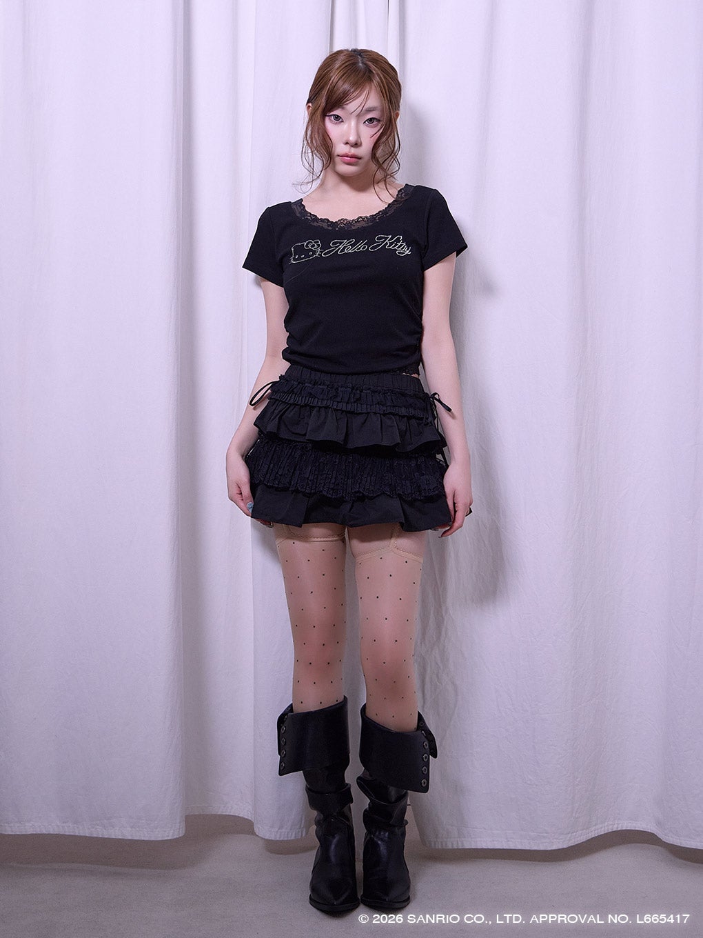 【BUBBLES】レースビジューミニTEE