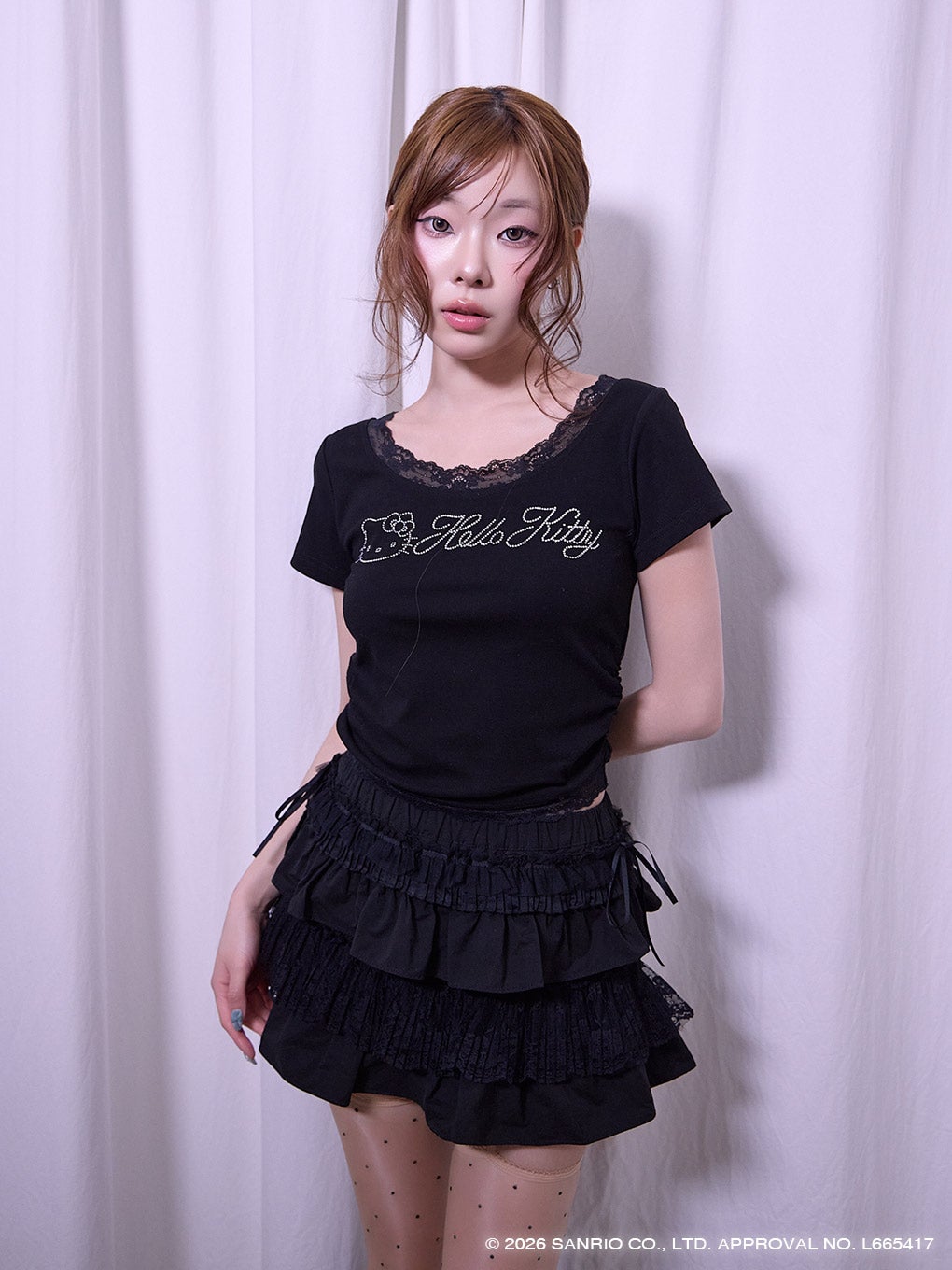 【BUBBLES】レースビジューミニTEE