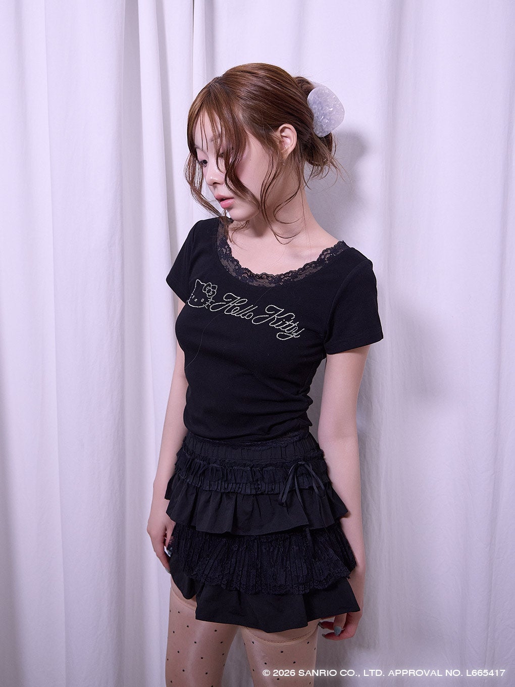 【BUBBLES】レースビジューミニTEE