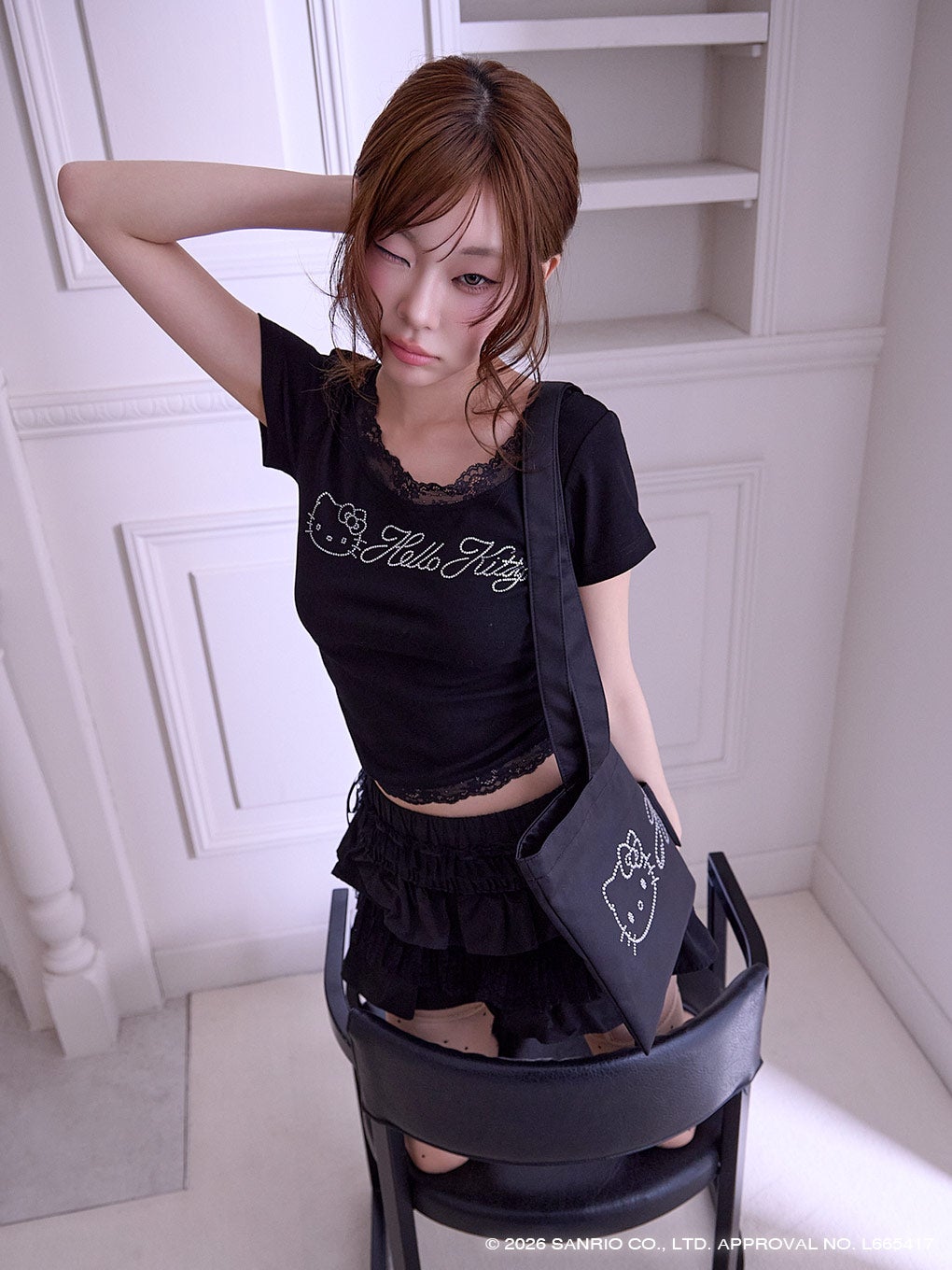 【BUBBLES】レースビジューミニTEE