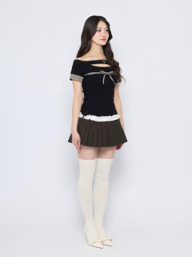 BUBBLES】オフショルリボントップス | sparkling mall online store