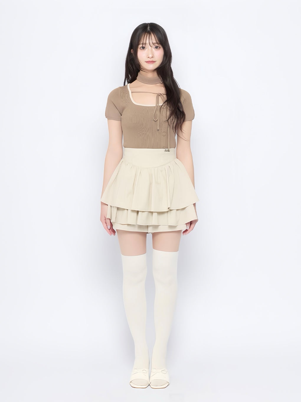 BUBBLES ティアードインショートパンツ Sサイズ BUBBLES ティアードインショートパンツ Sサイズ BUBBLES】ティアード