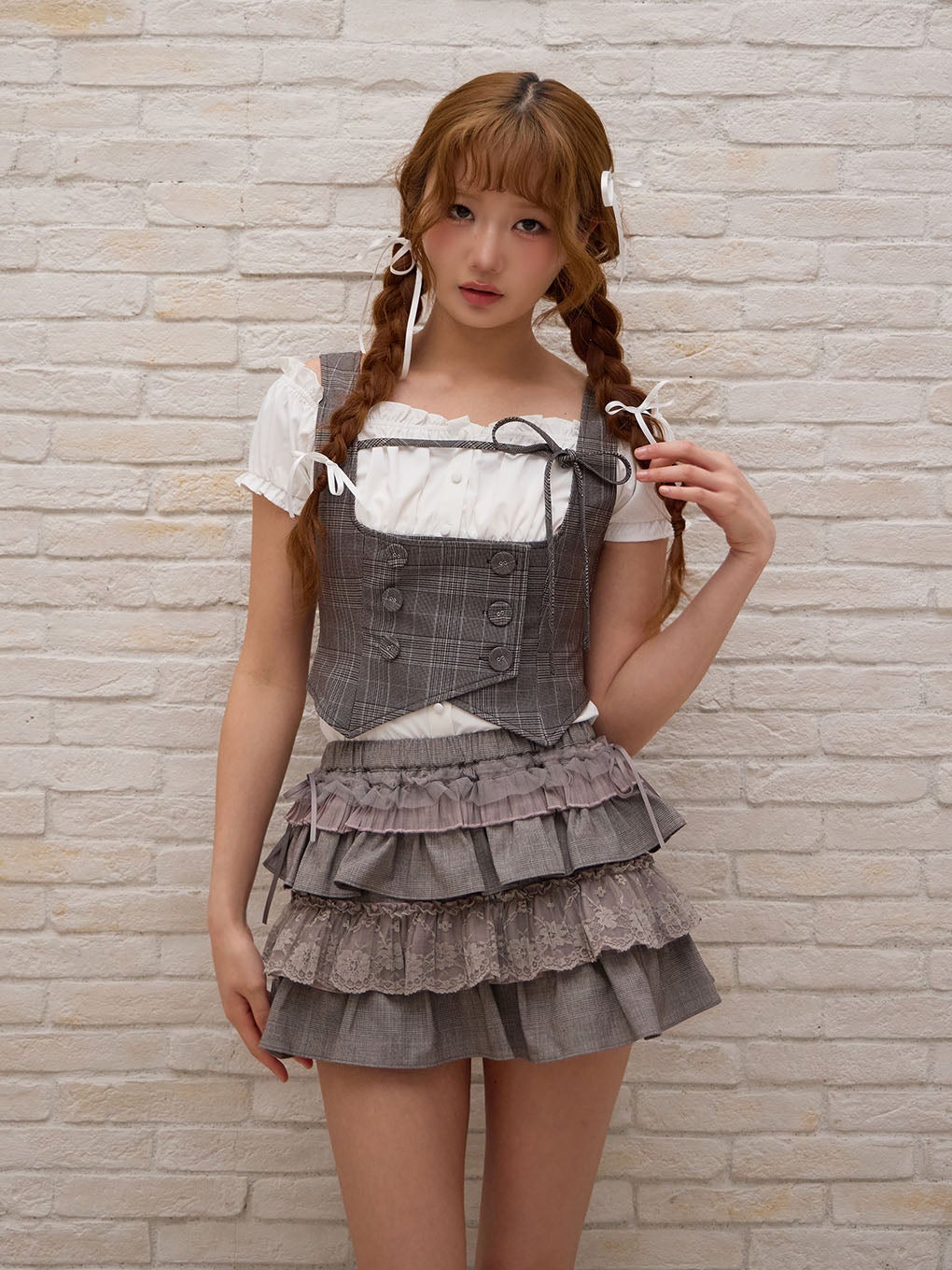 BUBBLES】コケットベストブラウス | sparkling mall online store