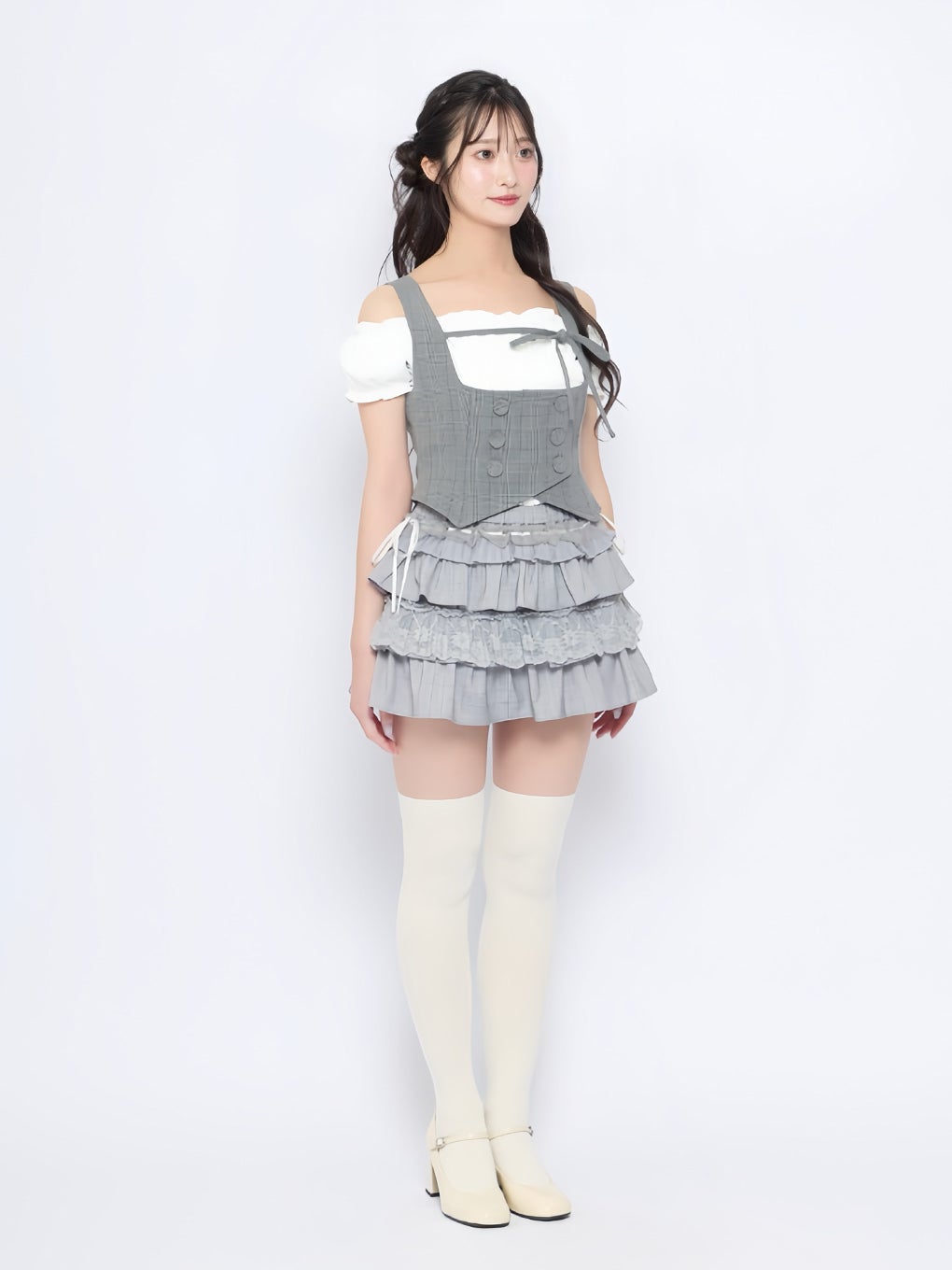 BUBBLES バブルス　コケットベスト　ブラウス BUBBLES】コケットベストブラウス | sparkling mall online store