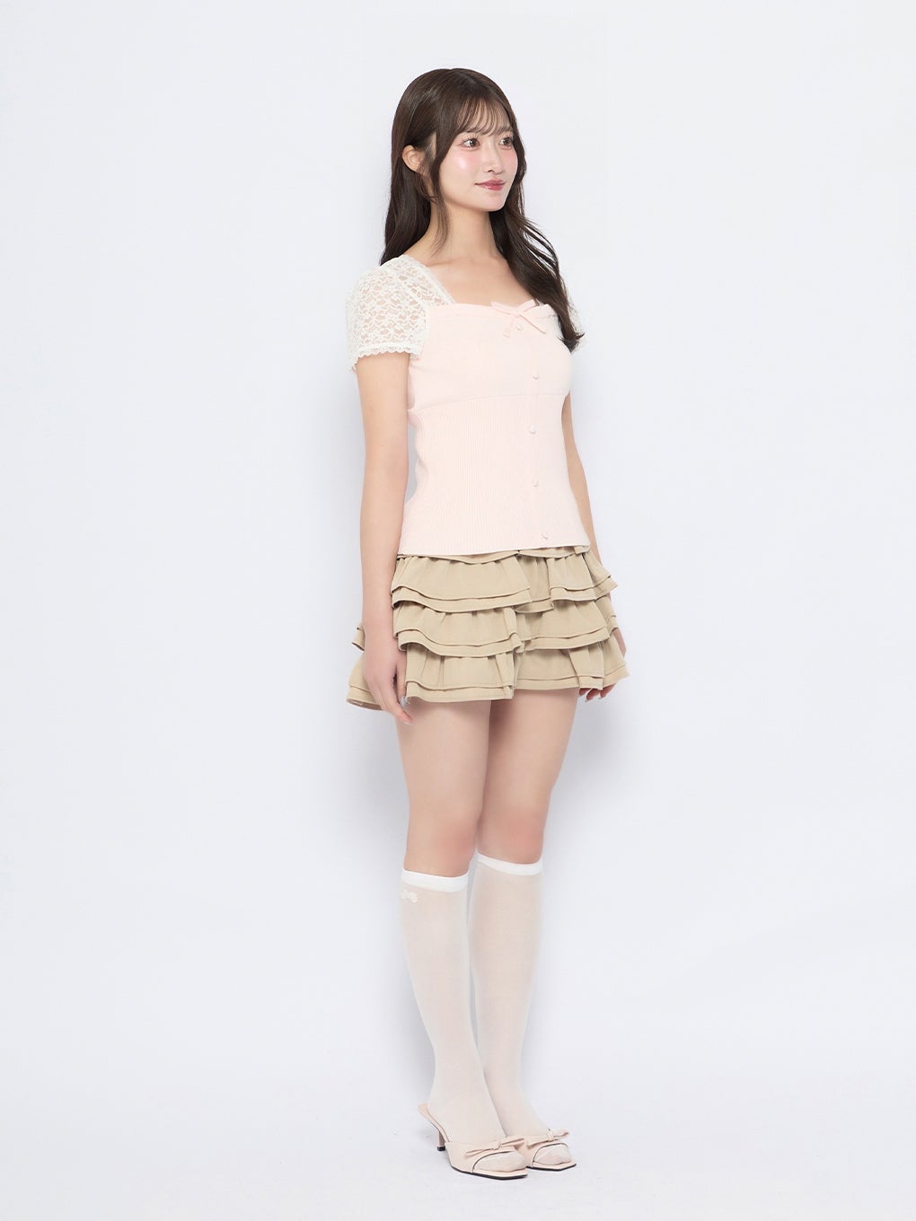 BUBBLES】レースリボンニットトップス | sparkling mall online store