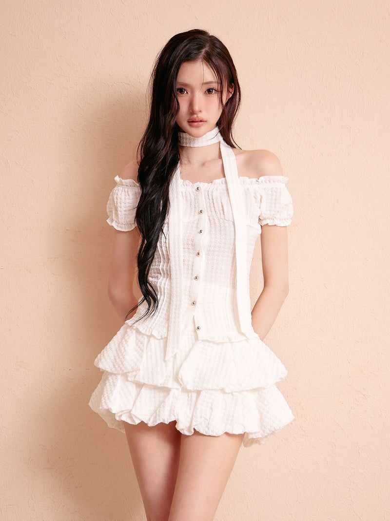 BUBBLES】スクエアフリルブラウス | sparkling mall online store