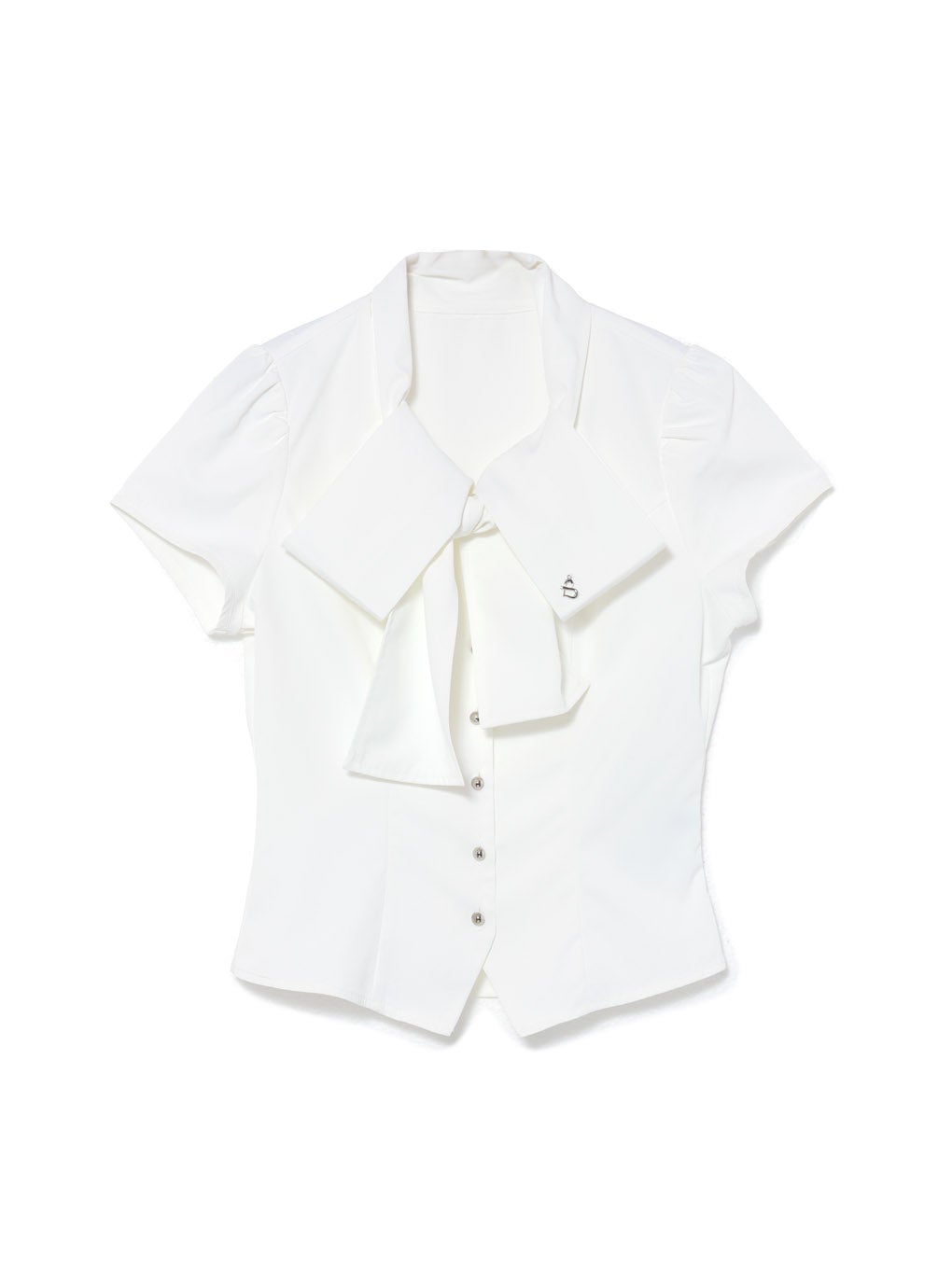 BUBBLES ボリュームリボンブラウス　ホワイトF BUBBLES】ボリュームリボンブラウス | sparkling mall online store