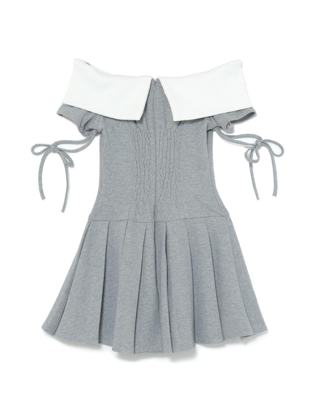 【BUBBLES】ダブルボタンスウェットワンピース