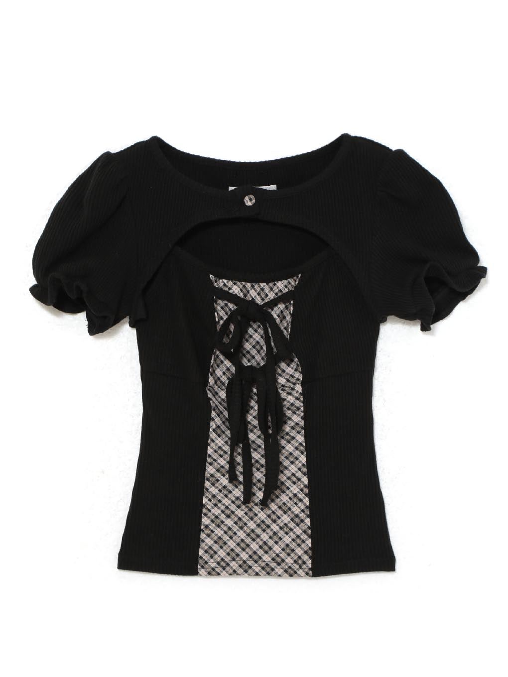 【BUBBLES】リブチェックアンサンブル