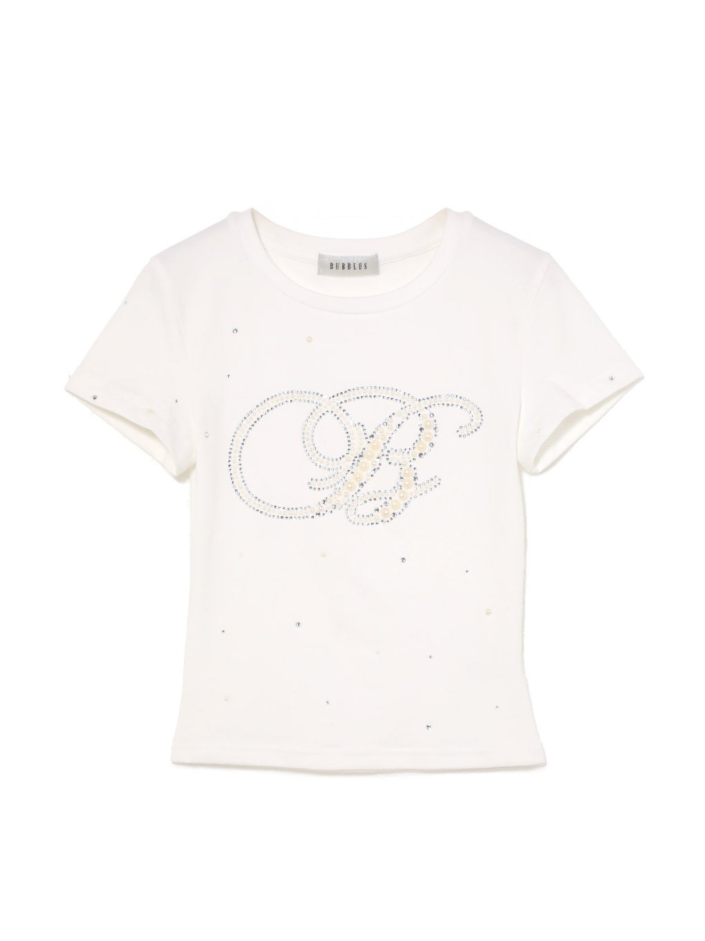 【BUBBLES】パールビジューロゴTEE
