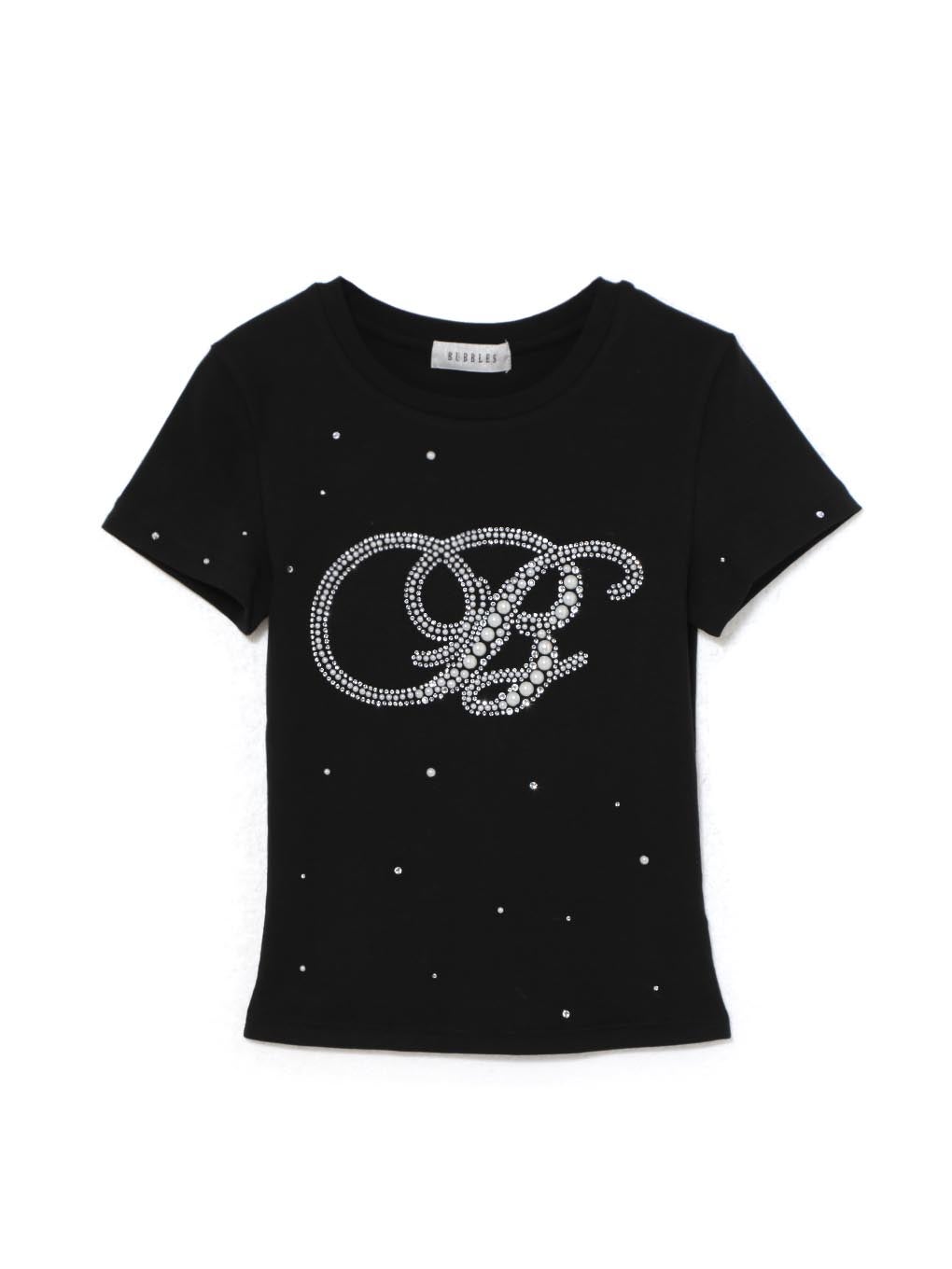 【BUBBLES】パールビジューロゴTEE