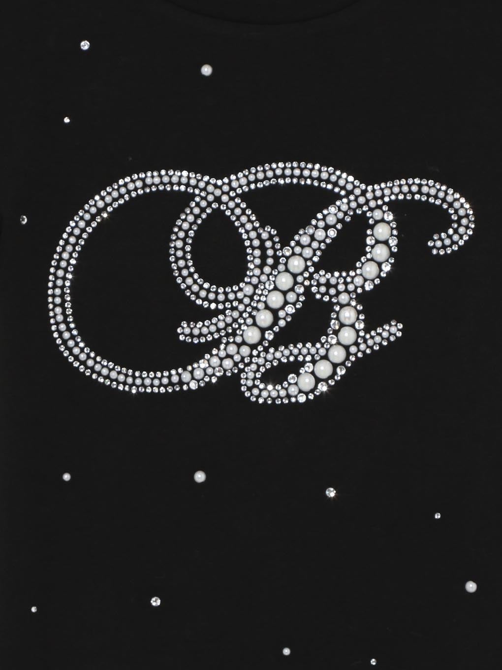 【BUBBLES】パールビジューロゴTEE